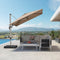 PURPLE LEAF Deluxe Left-Right Tilting Patio Umbrella Outdoor Swivel Cantilever Umbrellas