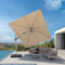 PURPLE LEAF Deluxe Left-Right Tilting Patio Umbrella Outdoor Swivel Cantilever Umbrellas
