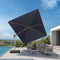 PURPLE LEAF Deluxe Left-Right Tilting Patio Umbrella Outdoor Swivel Cantilever Umbrellas