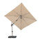 PURPLE LEAF Deluxe Left-Right Tilting Patio Umbrella Outdoor Swivel Cantilever Umbrellas