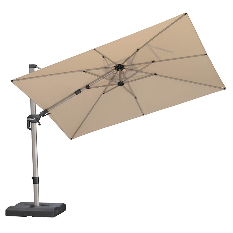 PURPLE LEAF Deluxe Left-Right Tilting Patio Umbrella Outdoor Swivel Cantilever Umbrellas