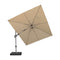 PURPLE LEAF Deluxe Left-Right Tilting Patio Umbrella Outdoor Swivel Cantilever Umbrellas