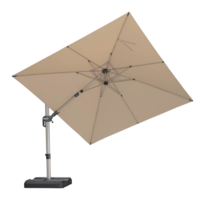 PURPLE LEAF Deluxe Left-Right Tilting Patio Umbrella Outdoor Swivel Cantilever Umbrellas