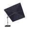 PURPLE LEAF Deluxe Left-Right Tilting Patio Umbrella Outdoor Swivel Cantilever Umbrellas