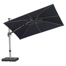 PURPLE LEAF Deluxe Left-Right Tilting Patio Umbrella Outdoor Swivel Cantilever Umbrellas