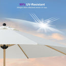 PURPLE LEAF Patio Market Umbrella Aluminum Outdoor Table Umbrella with Wood Color