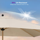 PURPLE LEAF Patio Market Umbrella Aluminum Outdoor Table Umbrella with Wood Color