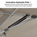 PURPLE LEAF 2/4/6 Set Semi-Auto Patio Table Umbrellas with Base for Outdoor Commercial