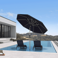 PURPLE LEAF Hailar Deluxe Aluminum Market Umbrella, Outdoor Table Umbrella for Patio, Porch