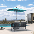 PURPLE LEAF Porch Table Umbrella with Crank and Tilt, Market Patio Umbrella