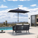 PURPLE LEAF Porch Table Umbrella with Crank and Tilt, Market Patio Umbrella