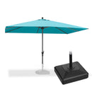 PURPLE LEAF Aluminum Patio Table Umbrella Heavy Duty Market Umbrella with Base