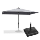 PURPLE LEAF Aluminum Patio Table Umbrella Heavy Duty Market Umbrella with Base