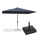 PURPLE LEAF Aluminum Patio Table Umbrella Heavy Duty Market Umbrella with Base
