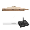 PURPLE LEAF Aluminum Patio Table Umbrella Heavy Duty Market Umbrella with Base
