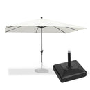 PURPLE LEAF Aluminum Patio Table Umbrella Heavy Duty Market Umbrella with Base