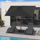 PURPLE LEAF Porch Table Umbrella with Crank and Tilt, Market Patio Umbrella