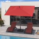 PURPLE LEAF Porch Table Umbrella with Crank and Tilt, Market Patio Umbrella