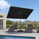 PURPLE LEAF Porch Table Umbrella with Crank and Tilt, Market Patio Umbrella