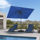 PURPLE LEAF Porch Table Umbrella with Crank and Tilt, Market Patio Umbrella