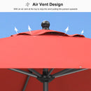 PURPLE LEAF Aluminum Market Patio Umbrella Commercial Outdoor Garden Umbrella