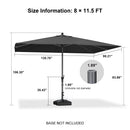 PURPLE LEAF Aluminum Market Patio Umbrella Commercial Outdoor Garden Umbrella