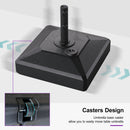 PURPLE LEAF Wood Pattern Tilting Patio Table Umbrella with Base, Outdoor Market Umbrella