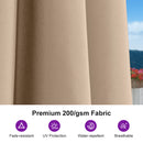 PURPLE LEAF Aluminum Market Patio Umbrella Commercial Outdoor Garden Umbrella