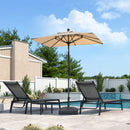 PURPLE LEAF Crank and Tilt Table Umbrella Outdoor Patio Market Umbrella with Visible Hand Crank System