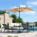 PURPLE LEAF Crank and Tilt Table Umbrella Outdoor Patio Market Umbrella with Visible Hand Crank System