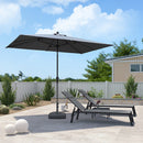 PURPLE LEAF Crank and Tilt Table Umbrella Outdoor Patio Market Umbrella with Visible Hand Crank System