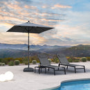 PURPLE LEAF Crank and Tilt Table Umbrella Outdoor Patio Market Umbrella with Visible Hand Crank System