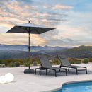 PURPLE LEAF Crank and Tilt Table Umbrella Outdoor Patio Market Umbrella with Visible Hand Crank System