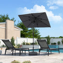 PURPLE LEAF Crank and Tilt Table Umbrella Outdoor Patio Market Umbrella with Visible Hand Crank System