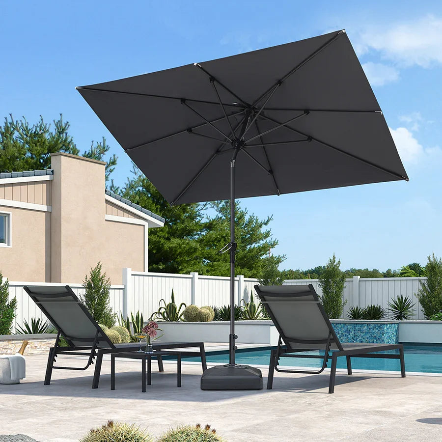 PURPLE LEAF Crank and Tilt Table Umbrella