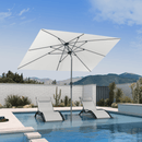 PURPLE LEAF Porch Table Umbrella with Crank and Tilt, Market Patio Umbrella