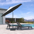 PURPLE LEAF Round Tiltable Patio Umbrella Poolside Porch Table Umbrella