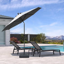 PURPLE LEAF Round Tiltable Patio Umbrella Poolside Porch Table Umbrella