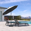 PURPLE LEAF Round Tiltable Patio Umbrella Poolside Porch Table Umbrella