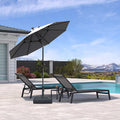 PURPLE LEAF Round Tiltable Patio Umbrella Poolside Porch Table Umbrella