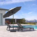 PURPLE LEAF Round Tiltable Patio Umbrella Poolside Porch Table Umbrella