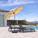 PURPLE LEAF Crank and Tilt Table Umbrella Outdoor Patio Market Umbrella with Visible Hand Crank System