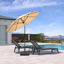 PURPLE LEAF Round Tiltable Patio Umbrella Poolside Porch Table Umbrella