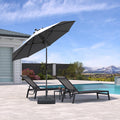 PURPLE LEAF Round Tiltable Patio Umbrella Poolside Porch Table Umbrella