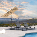 PURPLE LEAF Crank and Tilt Table Umbrella Outdoor Patio Market Umbrella with Visible Hand Crank System