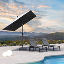 PURPLE LEAF Crank and Tilt Table Umbrella Outdoor Patio Market Umbrella with Visible Hand Crank System