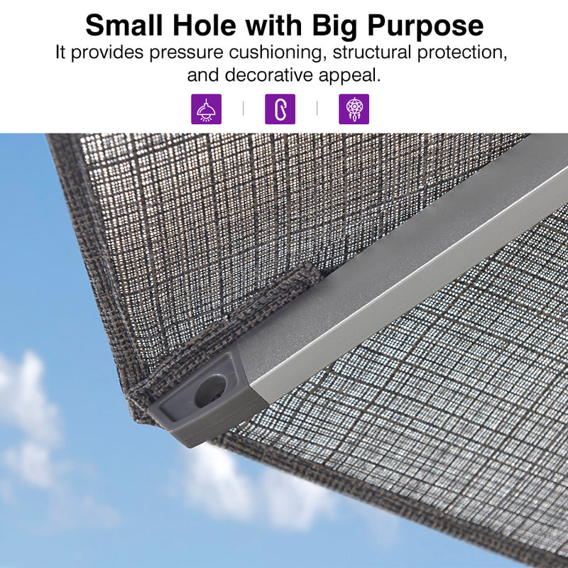 PURPLE LEAF 2/4/6 Set Semi-Auto Patio Table Umbrellas with Base for Outdoor Commercial