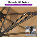PURPLE LEAF Semi-Auto 1.9''/2.4''/3.1'' Pole Commercial Patio Umbrella Market Umbrella for Café, Restaurant & Hotel