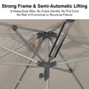 PURPLE LEAF 2/4/6 Set Semi-Auto Patio Table Umbrellas with Base for Outdoor Commercial