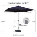 PURPLE LEAF Aluminum Market Patio Umbrella Commercial Outdoor Garden Umbrella